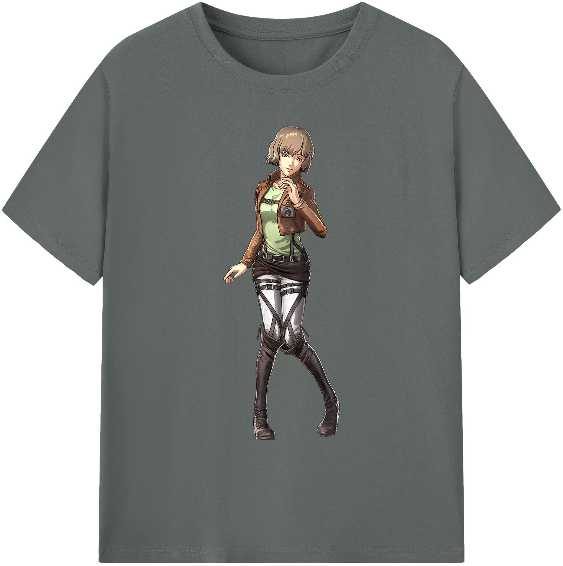 （画像用） 進撃の巨人 ヒツチ Attack on Titan Hitch 綿100％ メンズ半袖Tシャツ｜肌触りやわらか＆通気性